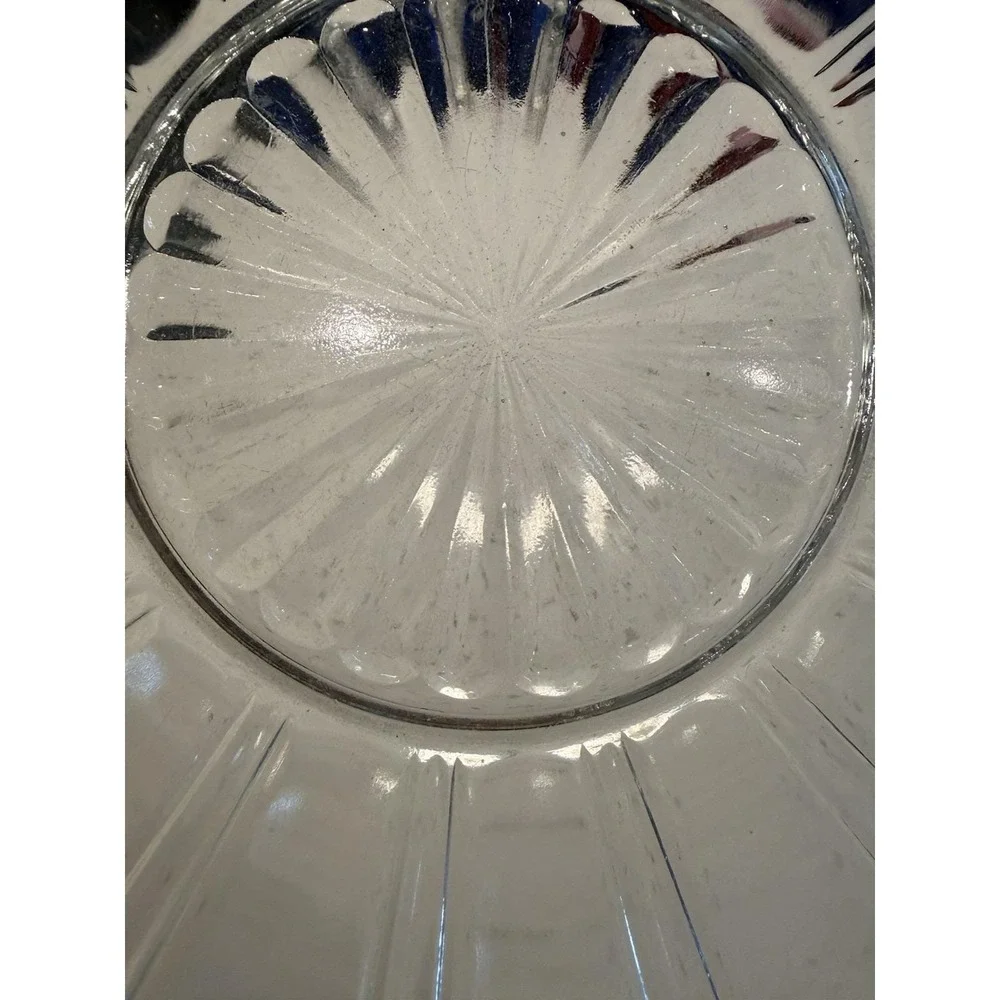 Anchor Hocking Colonial Knife Fork Crystal Clear Low Soup Bowl Depression Glass